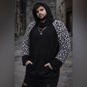 LuLaRoe Black and White Skull Jacket